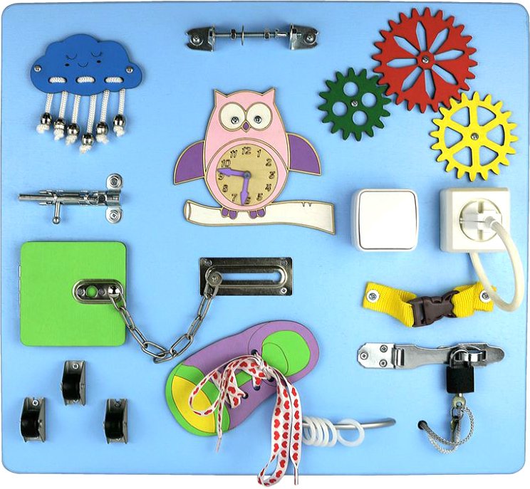 

Бизиборд Midzumi Busyboard Sovushka (голубой)