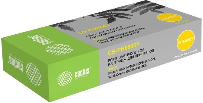 

Картридж CACTUS CS-PH6600Y (аналог Xerox 106R02235)