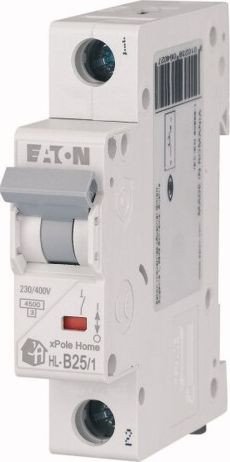 

Выключатель автоматический Eaton HL-B25/1 1P 25A B 4.5kA 1M 194723