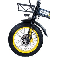 Электровелосипед Minako F10 Dual PRO 2025 (черный/желтый)