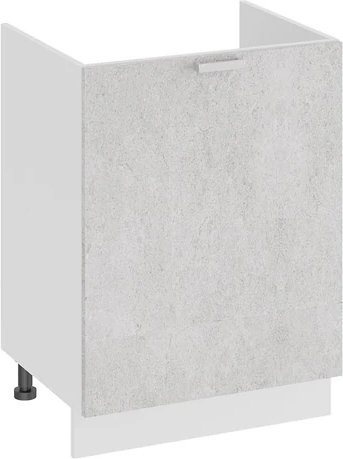 

Шкаф напольный Трия Гранита 1Н6М с одной дверью (белый/бетон снежный)