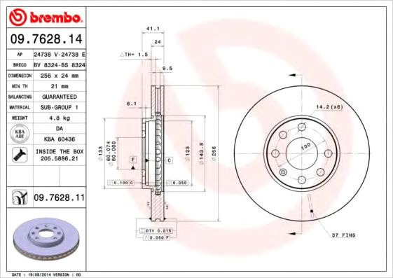 

Brembo 09762814