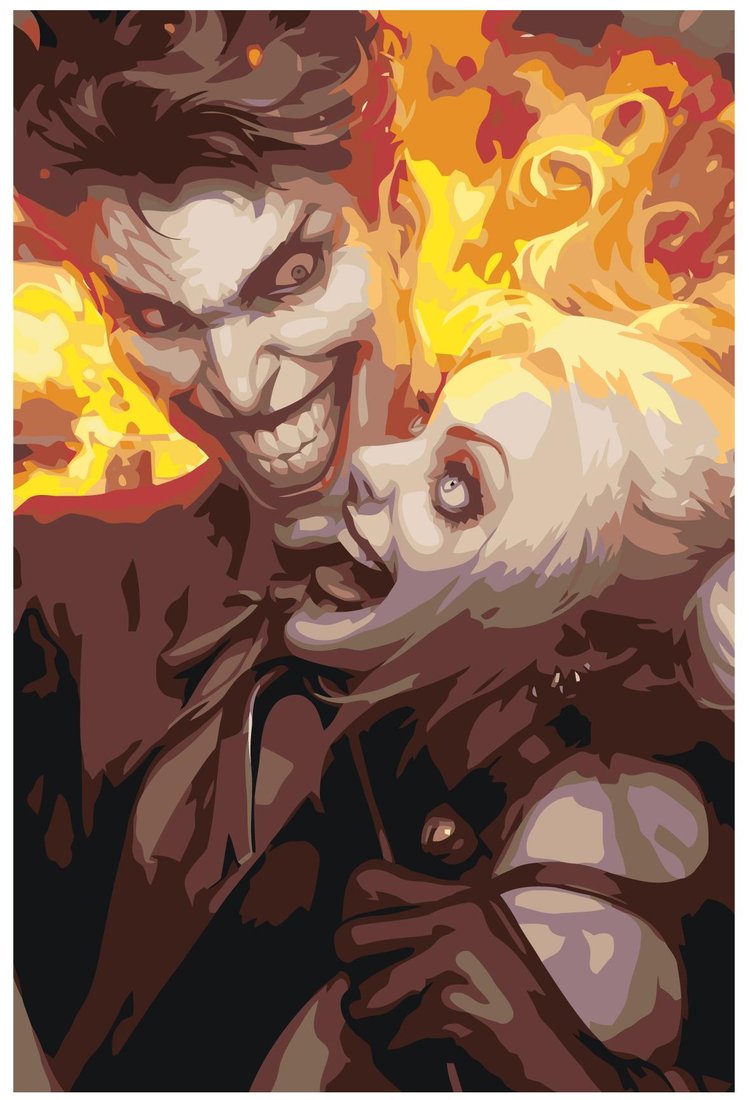 

Картина по номерам SLAVINA Джокер и Харли Квинн IIIR-p-122