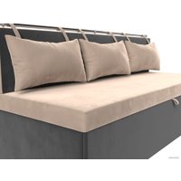 Диван Лига диванов Метро 105010 (велюр бежевый/серый)