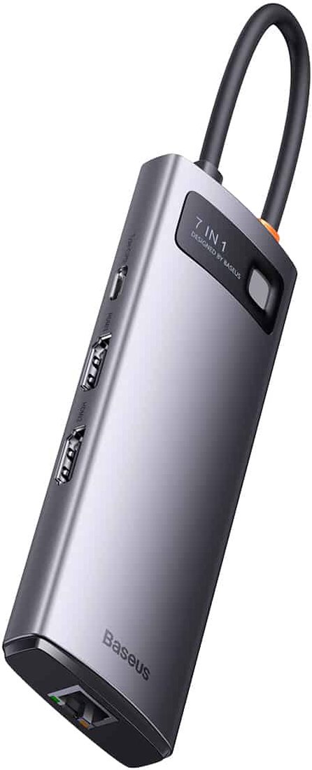 

Док-станция Baseus Metal Gleam Series 7-in-1 Multifunctional Type-C HUB Docking Station Gray WKWG040113