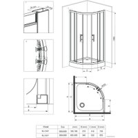 Душевой уголок Deante Funkia KGJ 052P-80-26