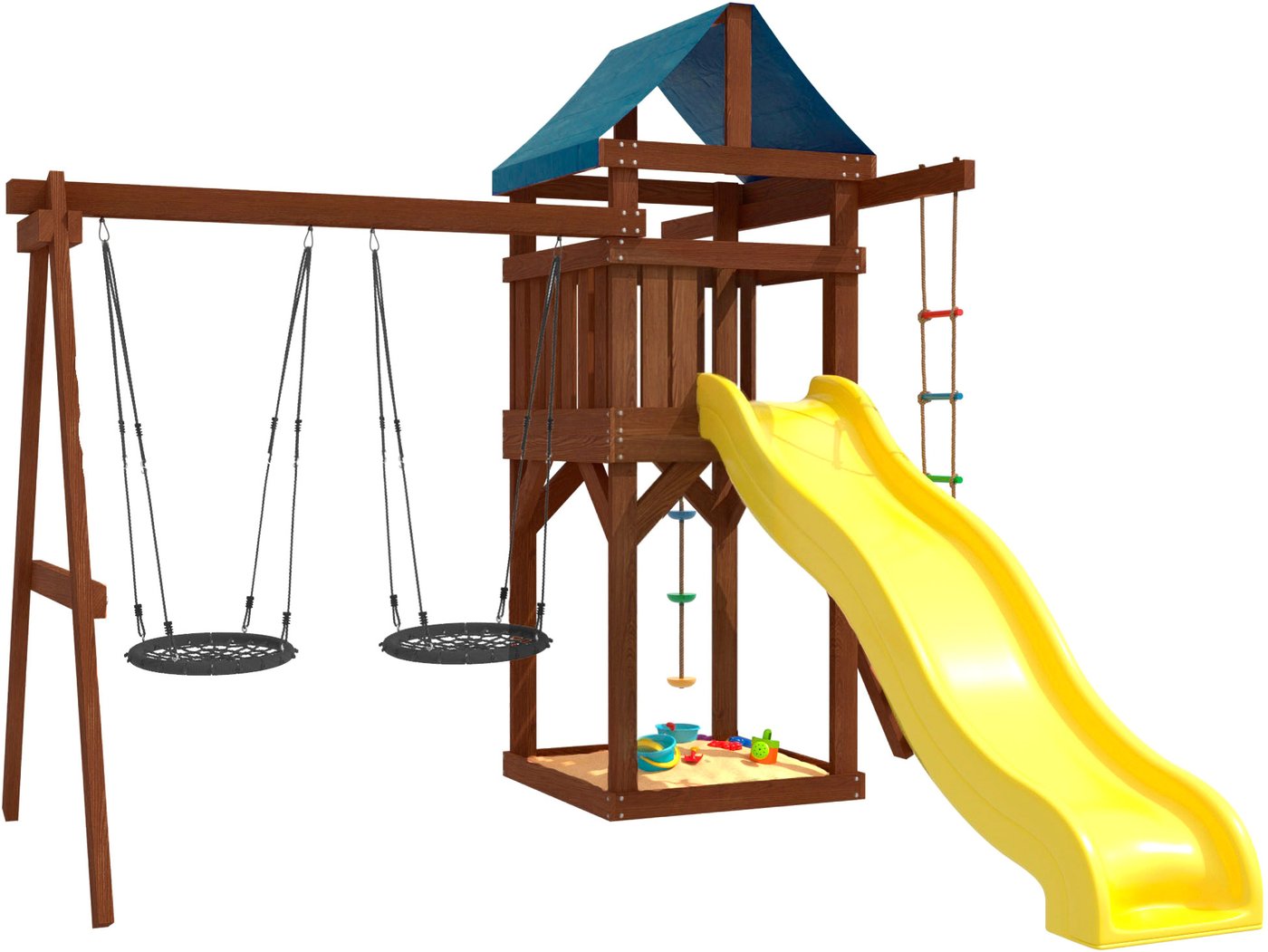 

Игровой комплекс National Tree Company С качелями гнездо IgroWoods ДП-6 Premium