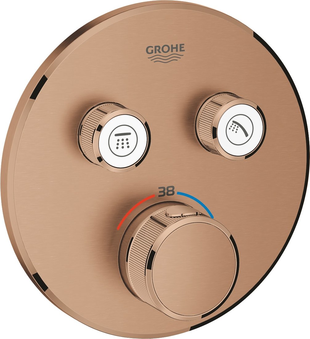 

Смеситель без скрытого механизма Grohe Grohtherm SmartControl 29119DL0 (теплый закат, матовый)