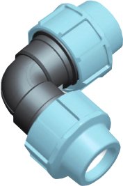 

Фитинг Donsen Колено зажимное соединительное 20x90°