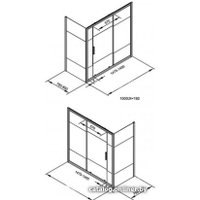 Душевая стенка Aquanet Practic AE10-F-80H150U-CP (прозрачное стекло)