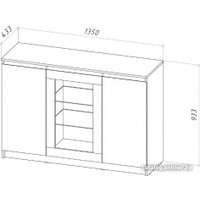 Комод НК-Мебель Stern Т-14 с витриной 72678288 (дуб сонома)