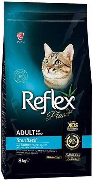 

Сухой корм для кошек Reflex Plus Adult Sterilised Salmon 8 кг