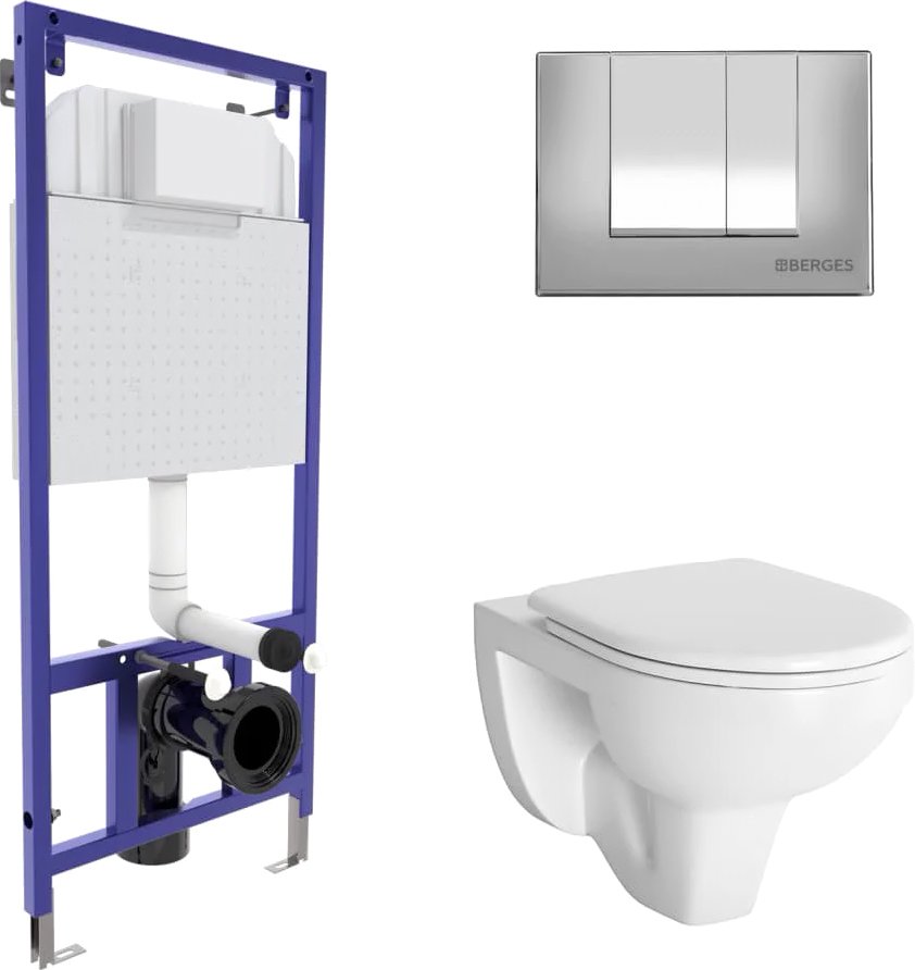 

Унитаз подвесной Berges Wasserhaus Gamma + Novum525 + S3 042427