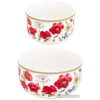 Набор салатников Elan Gallery Маки 420500