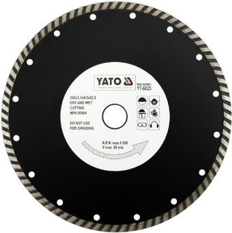 Отрезной диск алмазный  Yato YT-6025