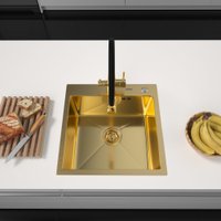Кухонная мойка ARFEKA Eco AR 500*500 Golden PVD Nano