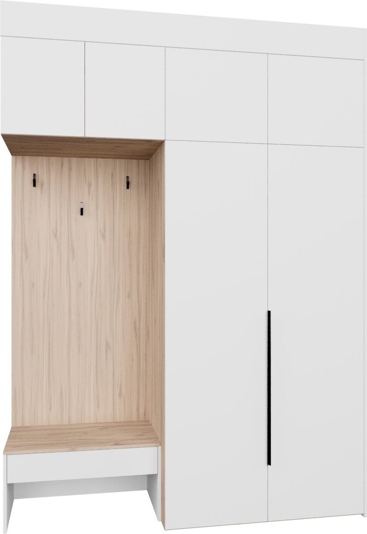 

Стенка Рэйгрупп Рэй P245-B4-2-EB В4-2 (дуб элисон/белый премиум)