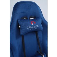Игровое (геймерское) кресло Calviano 1584 (велюр, синий)