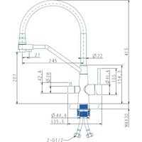Смеситель ARFEKA Japeto (золотой PVD)