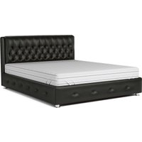 Кровать Мебель-АРС Граф 140 (экокожа черный)