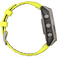 Умные часы Garmin Fenix 8 Solar, Sapphire 47мм (титановый серый с желтым ремешком)