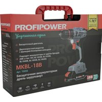 Дрель-шуруповерт Profipower MKBL-18B (с 2-мя АКБ, кейс)