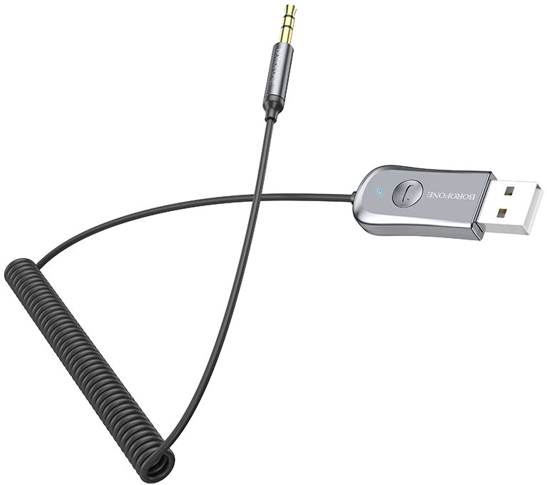 

Адаптер Borofone BC44 3.5 Jack - USB Type-A (1.2 м, серый)