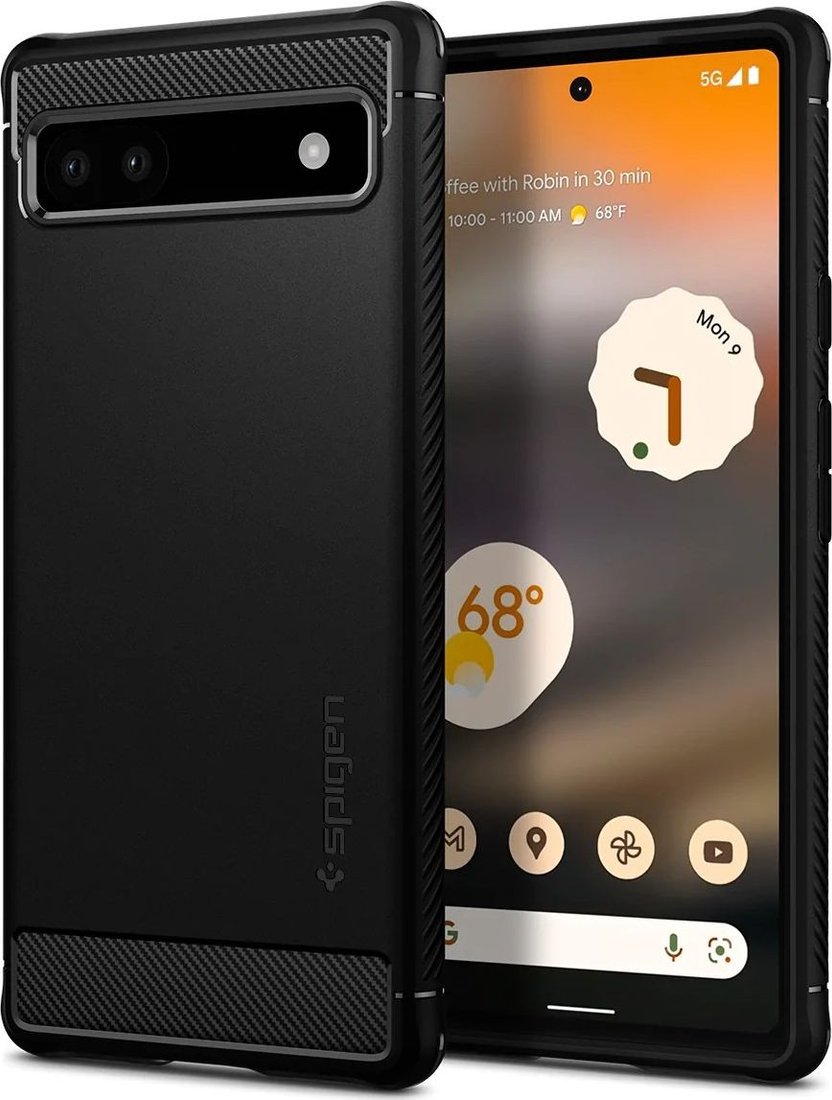 

Чехол для телефона Spigen Rugged Armor для Pixel 6a ACS04476 (черный)