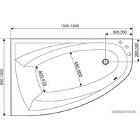 Ванна Excellent Aquaria Comfort 150x95 Left (WAEX.AQC15LEWH)