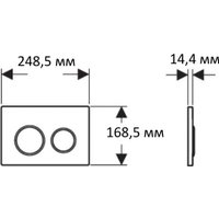 Панель смыва Aquatek KDI-0000029 (черный матовый)