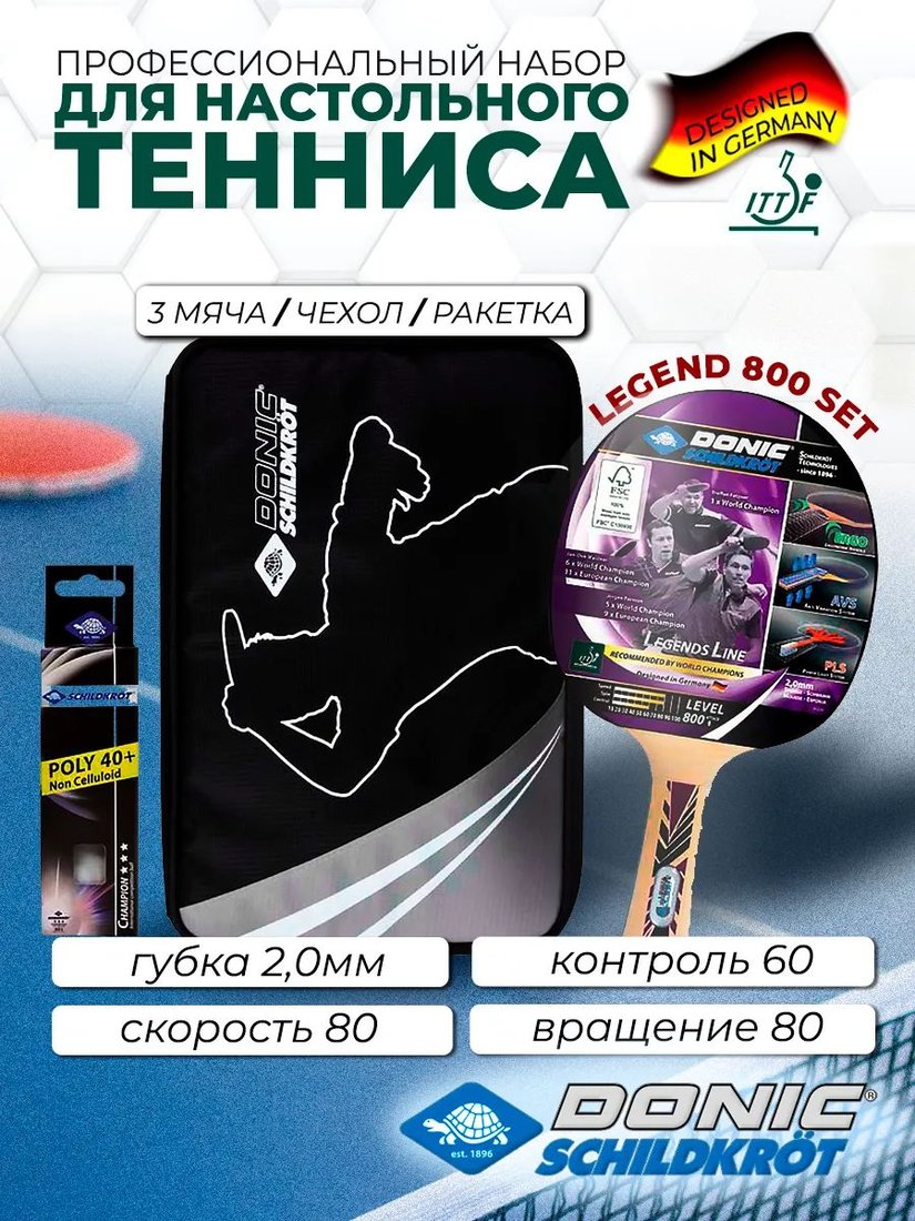 

Набор для настольного тенниса Donic-Schildkrot Legends 800 788488