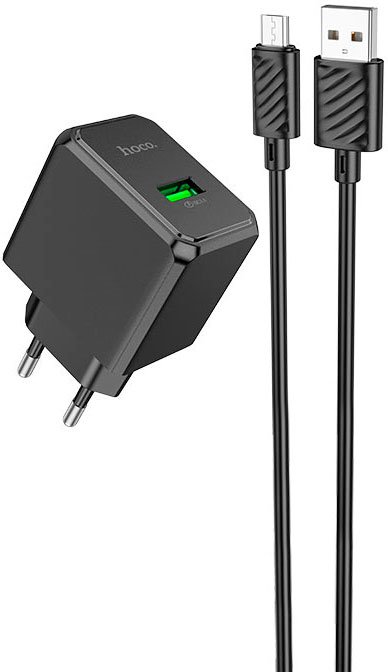 

Сетевое зарядное Hoco CS12A microUSB (черный)