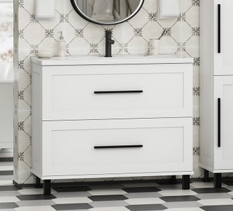 Misty Тумба с умывальником Модерн 100 П-Мод07100-011Пр+Р-Евв14100-Д