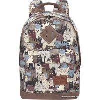 Городской рюкзак Asgard Р-5434 (коты/пэчворк/бежевый)