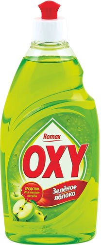 Средство для мытья посуды Romax Oxy Зеленое яблоко (900 мл)