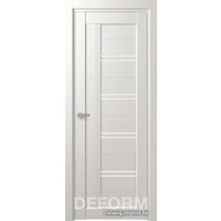 Межкомнатная дверь Юркас Deform D18 ДО 60x200 (дуб шале снежный/lacobel белый лак)