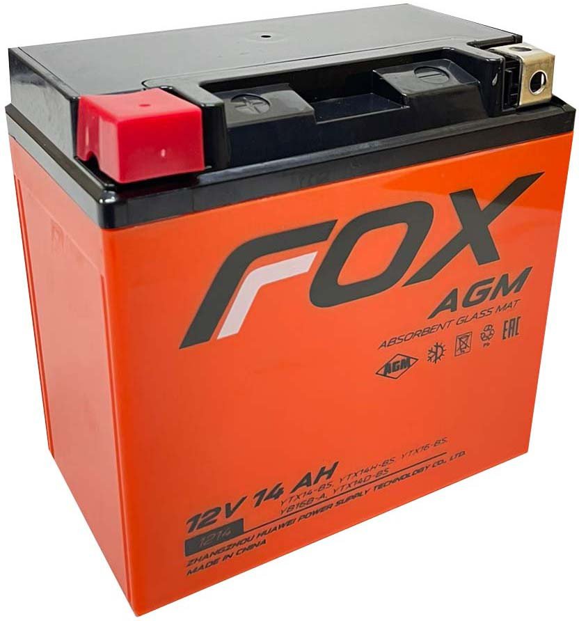 

Мотоциклетный аккумулятор Fox 1214 YTX14-BS (14 А·ч)