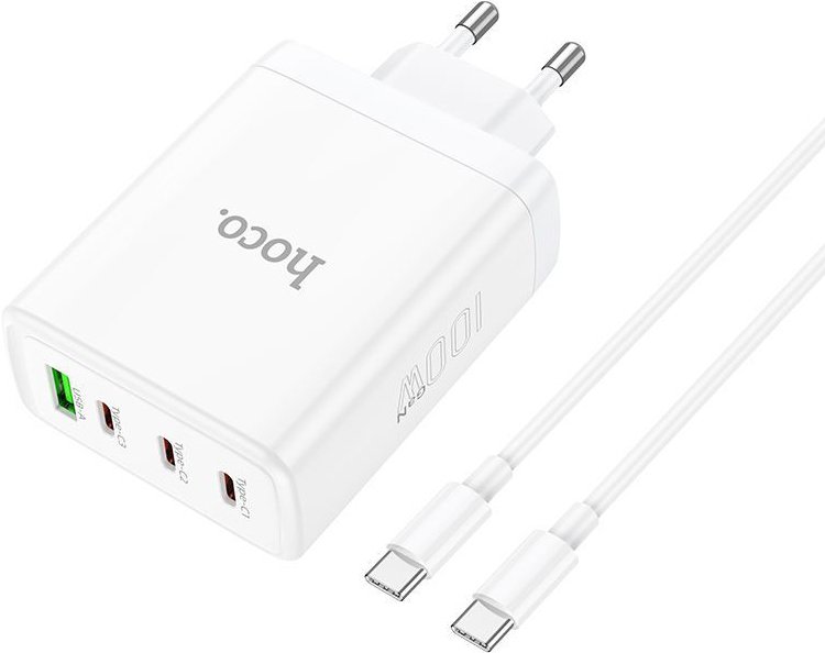 

Сетевое зарядное Hoco N31 USB Type-C (белый)