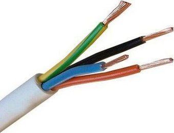 Провод силовой ВЭКЗ ПВС 4x2.5 (100 м, белый)