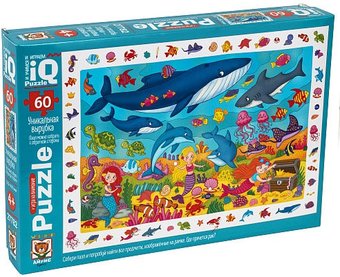 Пазл Айрис-Пресс IQ с развивающей игрой. Русалочки