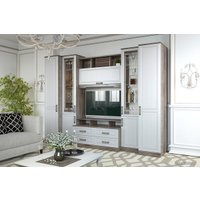 Стенка Трия Прованс комплект 2 гостиная (дуб сонома трюфель/крем) в Гомеле