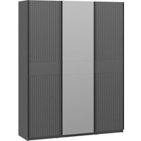 Шкаф-купе Трия Оскар Хилтон Т2 1800 271110 (ручка черная/серый графит/графит матовый)