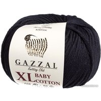 Пряжа для вязания Gazzal Baby Cotton XL 3433 50 г 105 м (черный)