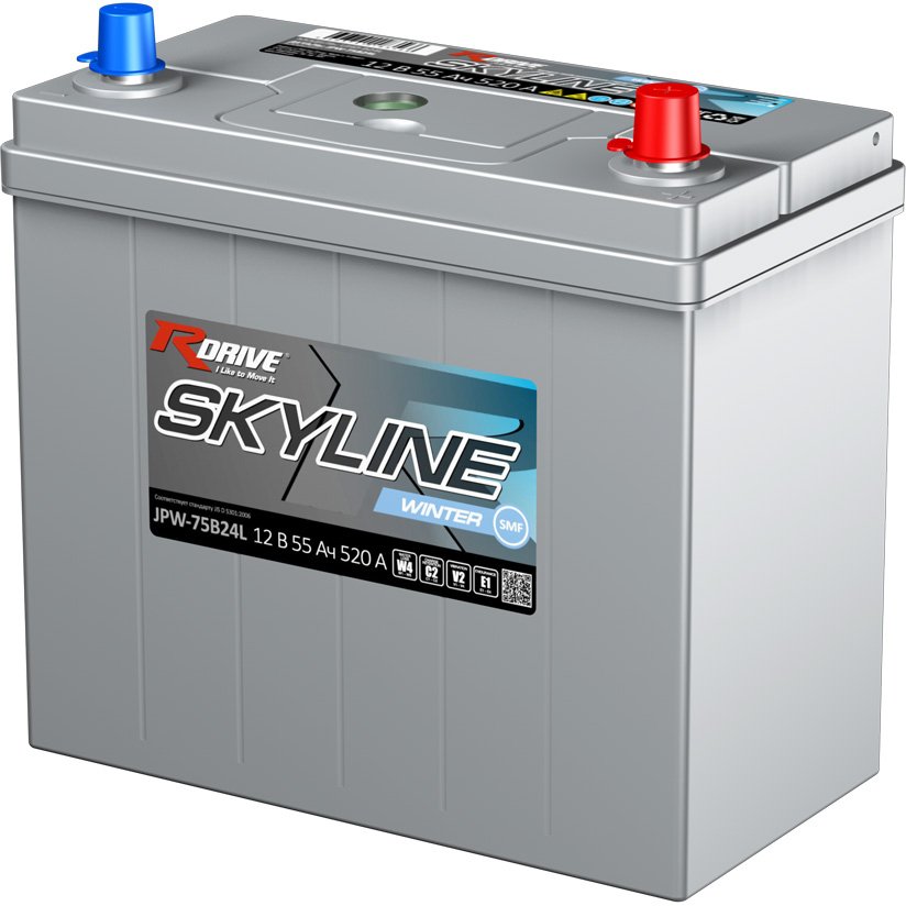 

Автомобильный аккумулятор RDrive SKYLINE Winter SMF JPW-75B24L (55 А·ч)