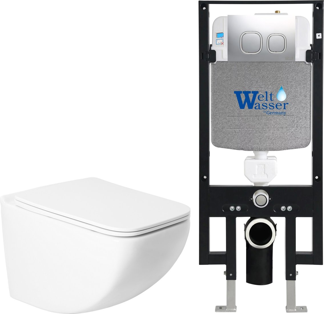 

Унитаз подвесной Saniteco KW-99048 + 497 + RD-CR