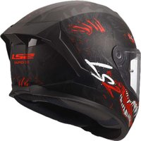 Мотошлем LS2 FF820 Rapid III Kaiju II (L, черный/красный/белый)