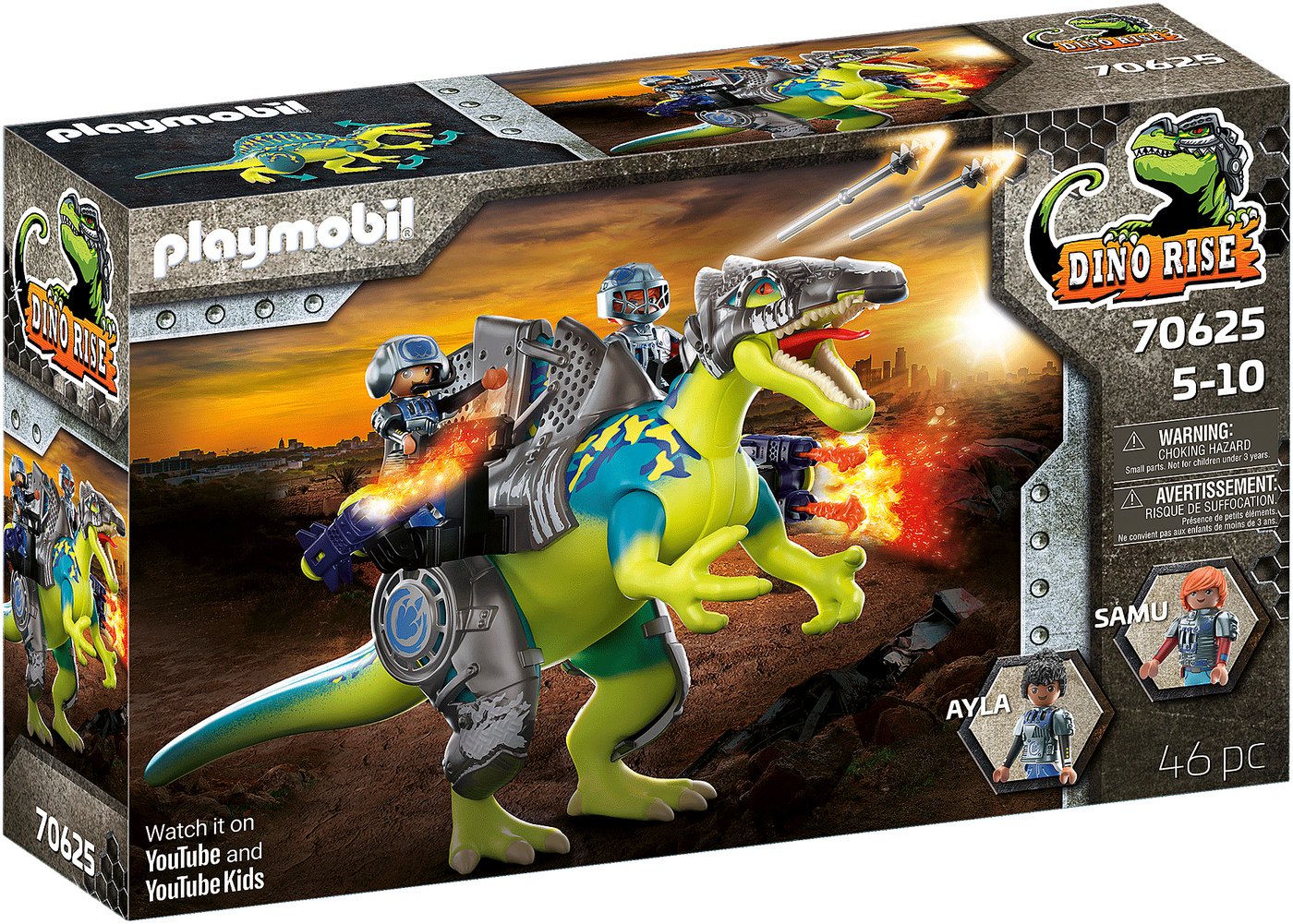 

Конструктор Playmobil PM70625 Спинозавр: двойная сила защиты