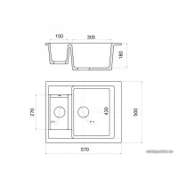 Кухонная мойка Wisent WQ580-30 (кремовый)