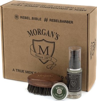 Подарочный набор Morgan’s Подарочный набор эликсир + щетка для бороды и усов с тестером