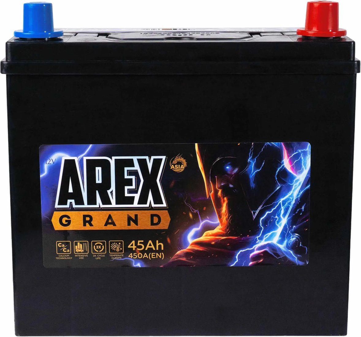 

Автомобильный аккумулятор AREX Grand Asia R+ (45 А·ч)